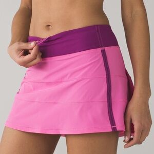 Lululemon Pace Rival Skirt in Pink Paradise / Regal Plum